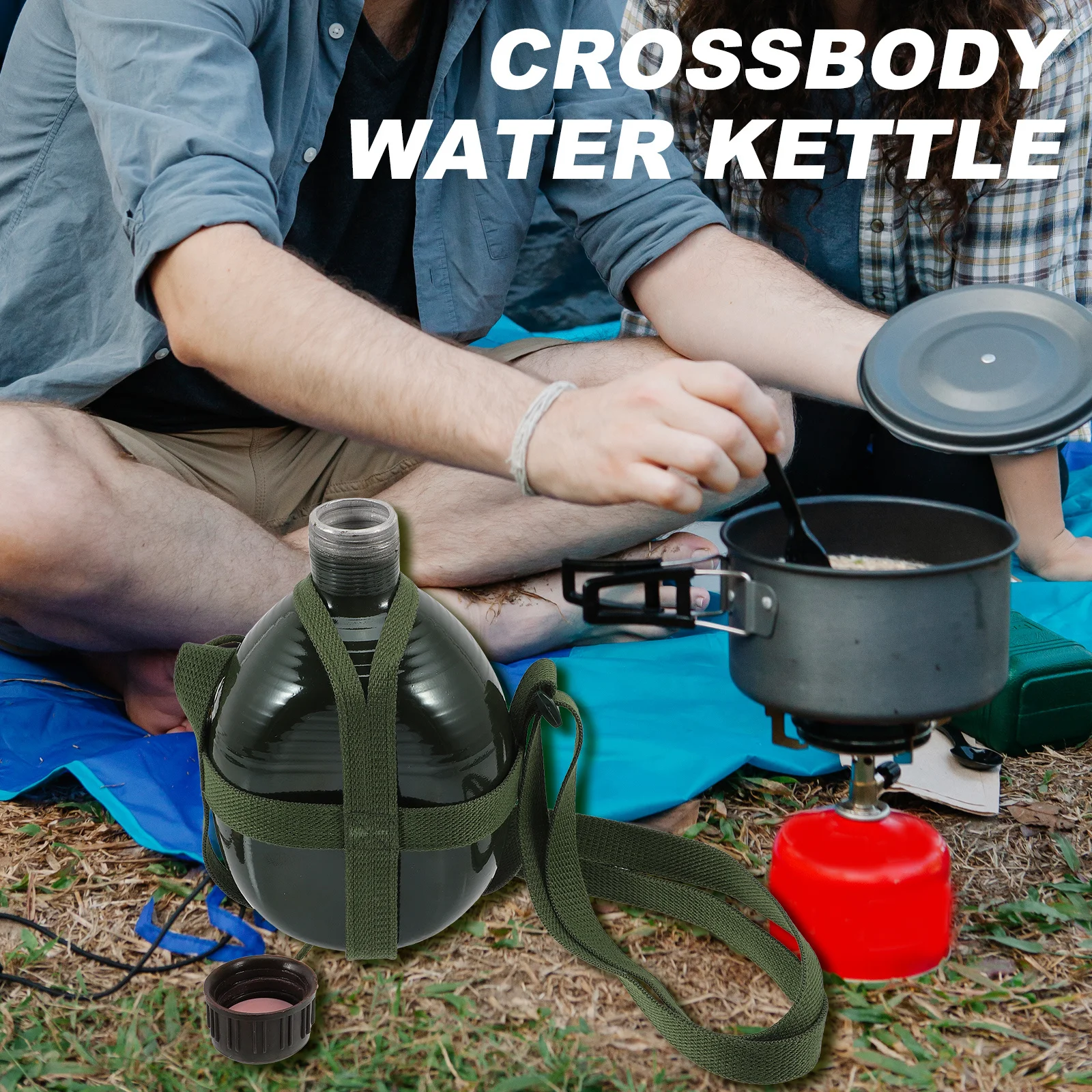 

1.2L Portable Camping Canteen Resistance Lightweight Compact Outdoor Water Container for Hiking Survival