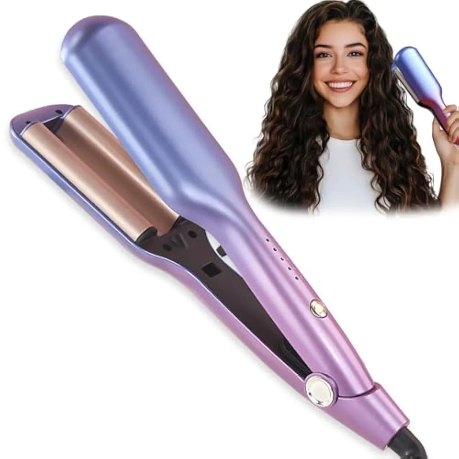 

Щипцы для завивки волос Waver Beach Deep Waver Щипцы для завивки волос с керамикой 3-х бочонком Салонное качество Волны Кудри Двойное напряжение