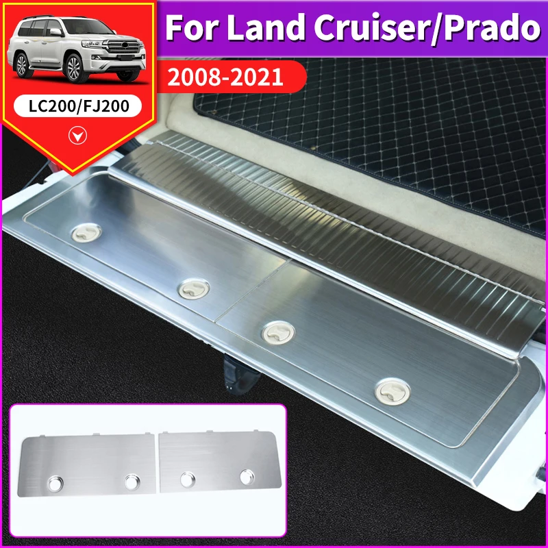 Tailgate Toolbox Threshold Protection Plate for Toyota Land Cruiser 200 LC200 Stainless Steel Interior Decoration Accessories