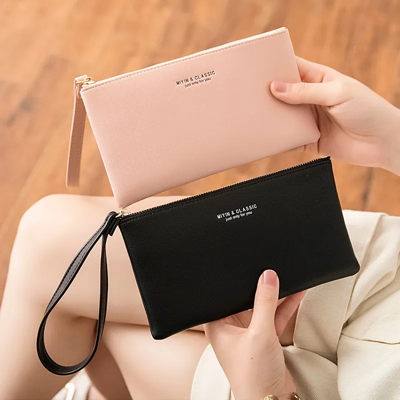 Korean Long PU Leather Women Wallets Multi-Function Wristband Clutch Money Phone Bag Female Coin Purses Credit Card Holder - Image 2