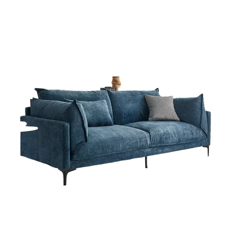 

Тканевый диван для гостиной, маленькой квартиры, современный простой прямой ряд, три человека