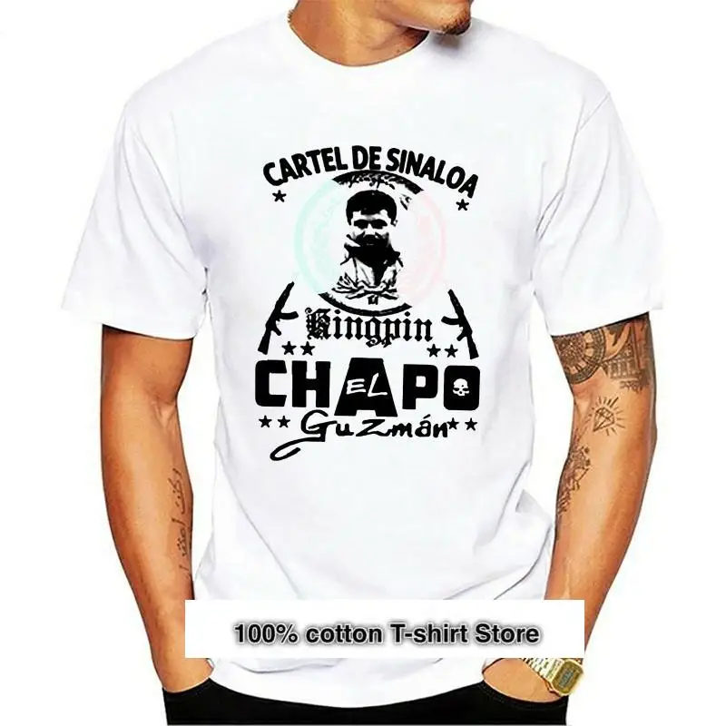 El Chapo Guzman T-Shirt Sinaloa Cartel Gangster Sicario Mexican Hitman Narco Cotton Tee Shirt Fashion Classic Style