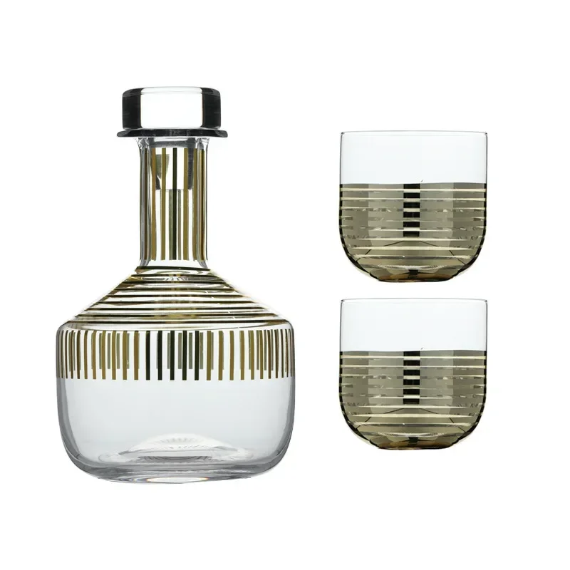 High-end whisky foreign wine crystal glass gray wine glass exhibition hall model wine cabinet ornament