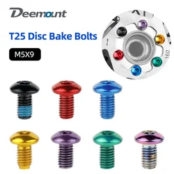 12PCS Bicycle Disc Bake Rotor Bolts M5x9mm Steel Screws T25 Torx MTB Road Disk Braking Plate Fastening Parts