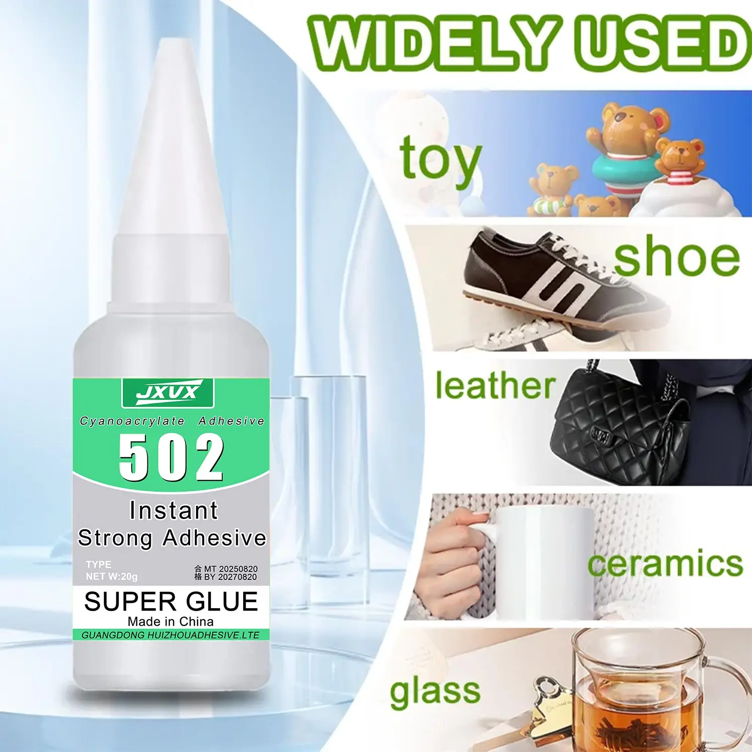 10 قطعة 502 غراء فائق فوري سريع الترابط Cyanoacrylate لاصق جلد مطاط خشب معدني مثالي للفجوة الصغيرة غراء سائل رقيق