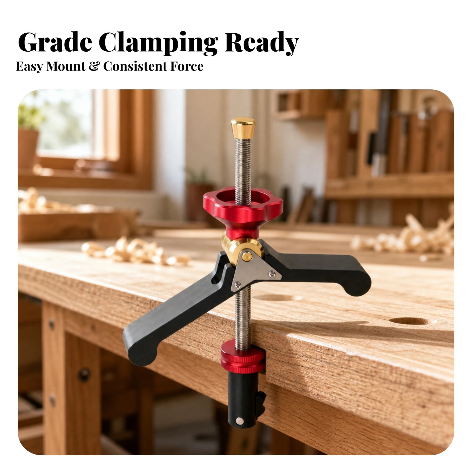 Hold-down Clamp Quick Release Tabletop Clamp Hardware Slim Non-Slip for Woodworkers, Workbench, Routing