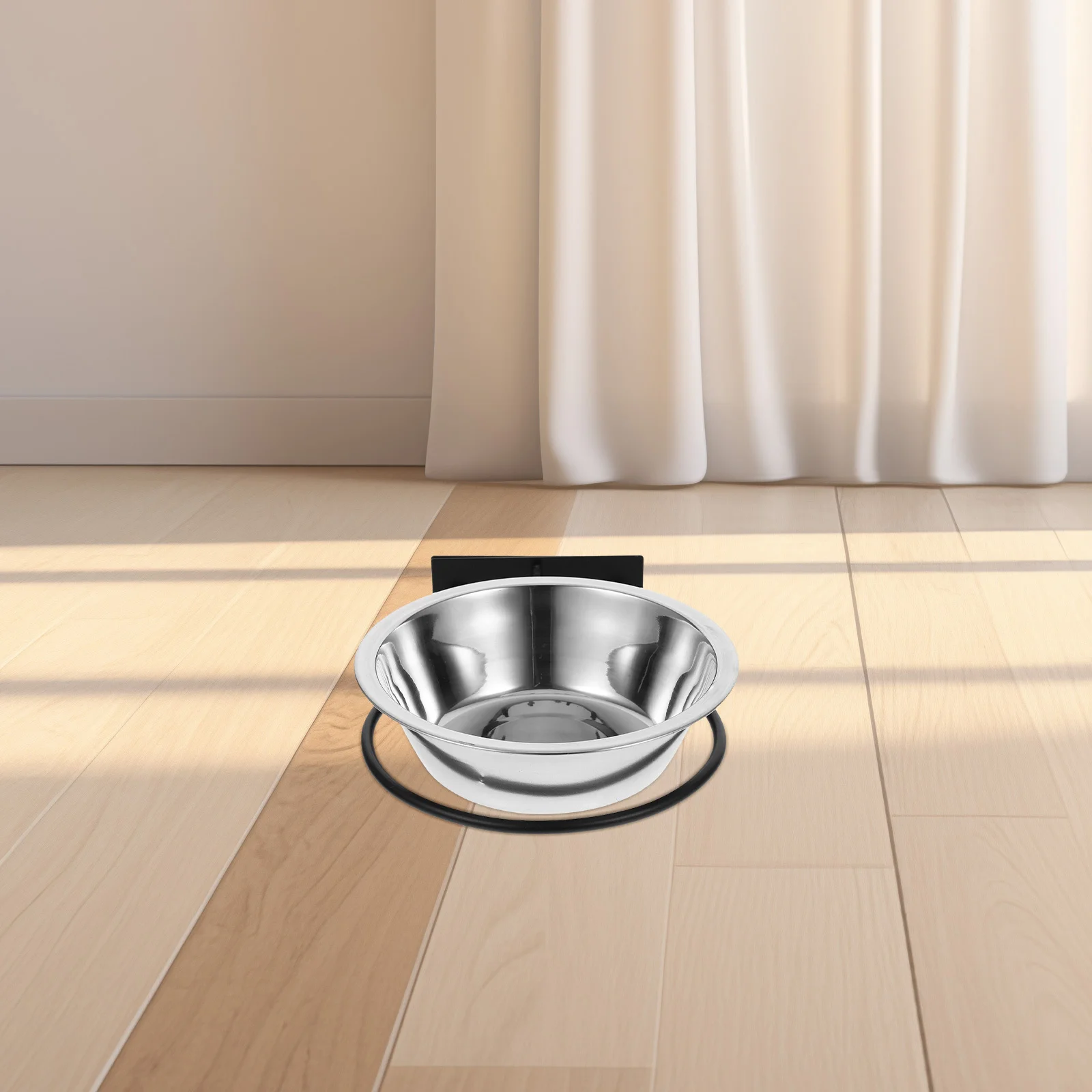 Wall Mounted Elevated Dog Bowls Stainless Steel Raised Feeding Station Space-Saving Pet Food Water Bowl Dog Bowl Elevated