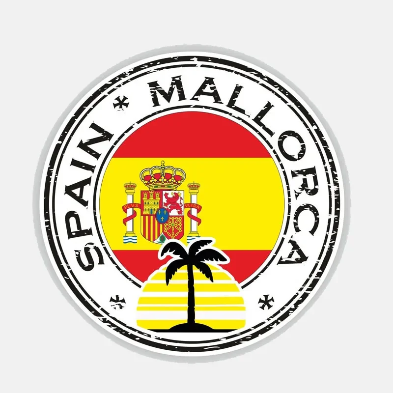 Spain Mallorca Helmet Motorcycle Window Car Sticker Decal