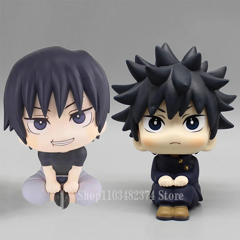 10cm Anime Jujutsu Kaisen Fushiguro Megumi Lookup Figures Mini Fushiguro Toji Figure Gk Sitting Doll PVC Collection Cute Toys