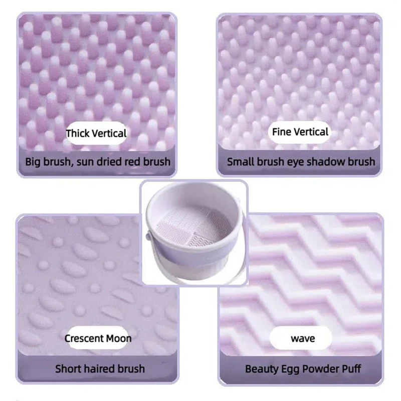 Silicone Makeup Brush & Sponge Cleaning Box - All-in-One Cleaning, Drying & Storage, Beauty Tool Use brush holder makeup