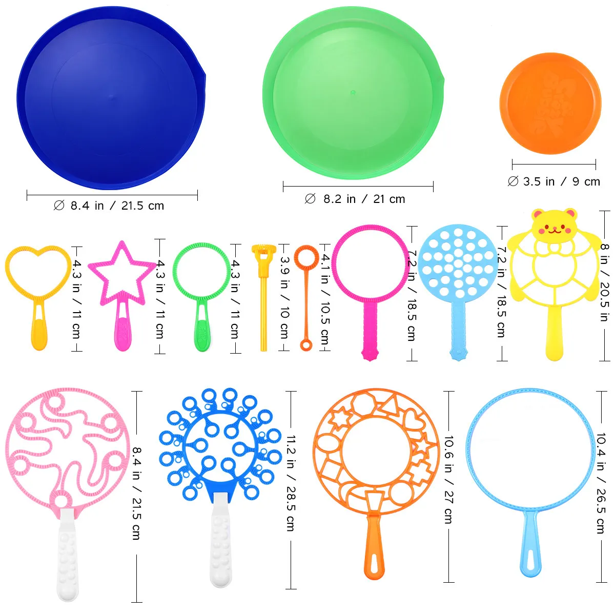 15Pcs Bubble Blower Creative Large Bubble Rings Set for Children Outdoor Portable Blowing Fun Spring Summer Toy Sets
