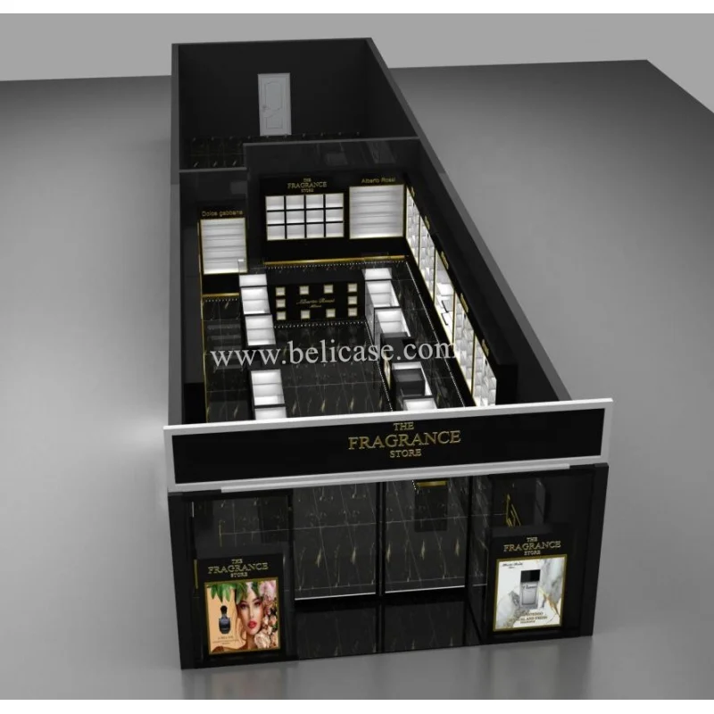 Custom, luxury perfume shop design perfume display cabinet wall display cabinet custom retail shop display fixture