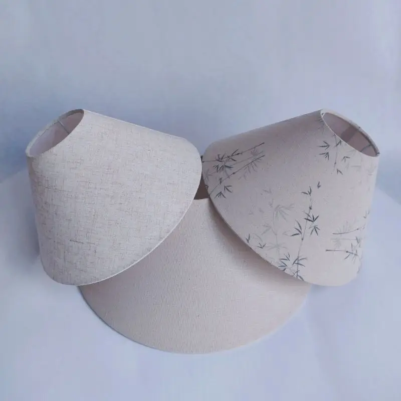 

Linen Hat Lampshade Wabi Wind Table Lamp Lamp Accessories, Bedroom Bedside Lamp E27 Fabric Shell Floor Lampshade
