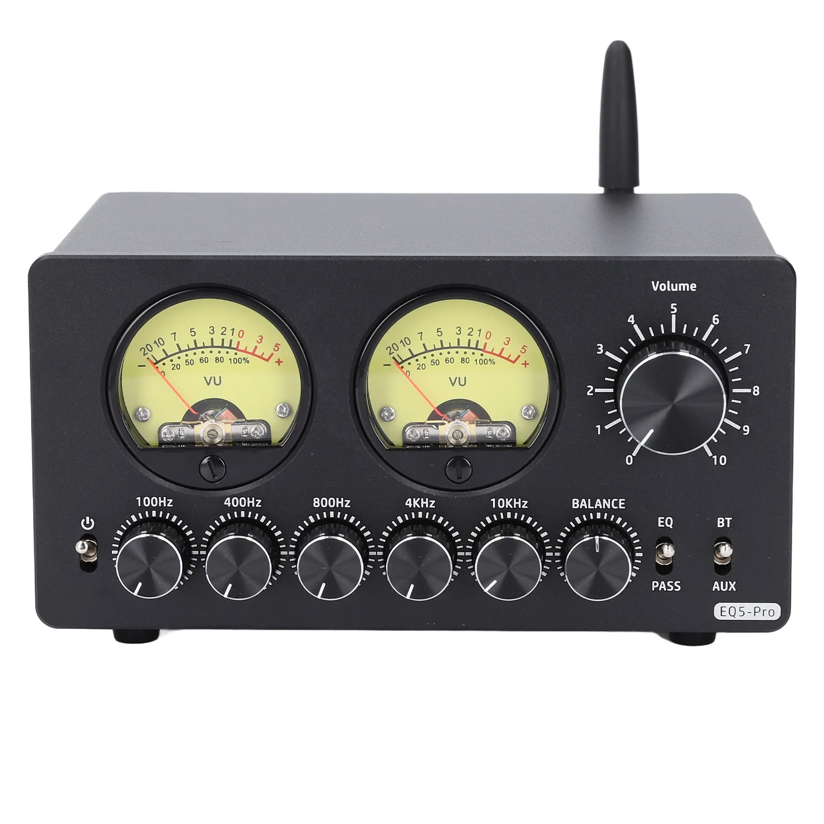

Sound Digital Equalizador Sound 5 Band Equalizer Aluminium Alloy Bluetooth 5.0 EQ Preamp Equalizer with Vintage VU Meter