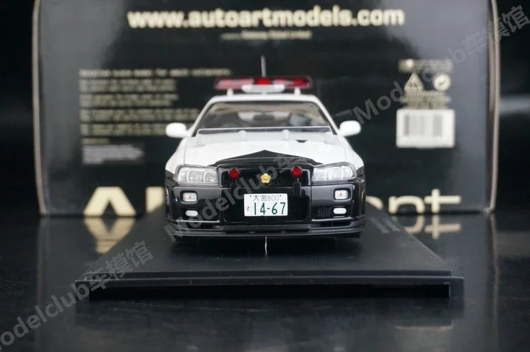 Autoart 1:18 GTR R34 Saitama Prefecture Polizeiauto Simulation Limited Edition All Open Alloy Metal Statisches Automodell Spielzeug Geschenk