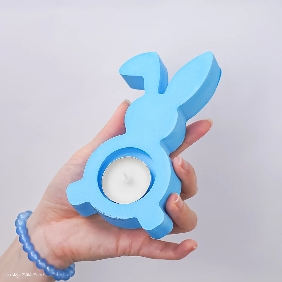 Nordic Stil Bunny Kerzenhalter Silikon Form Kaninchen Tee Licht Kerzenhalter Harz Beton Werkzeuge DIY Ostern Decor, Der Form