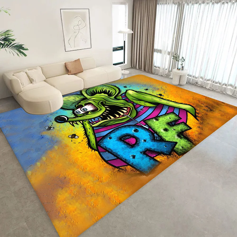 Tales of the Rat Fink cartoon  Bath Mat Kids Room Bedroom Decoration Balcony Anti-Slip Doormat Living Room Alfombra