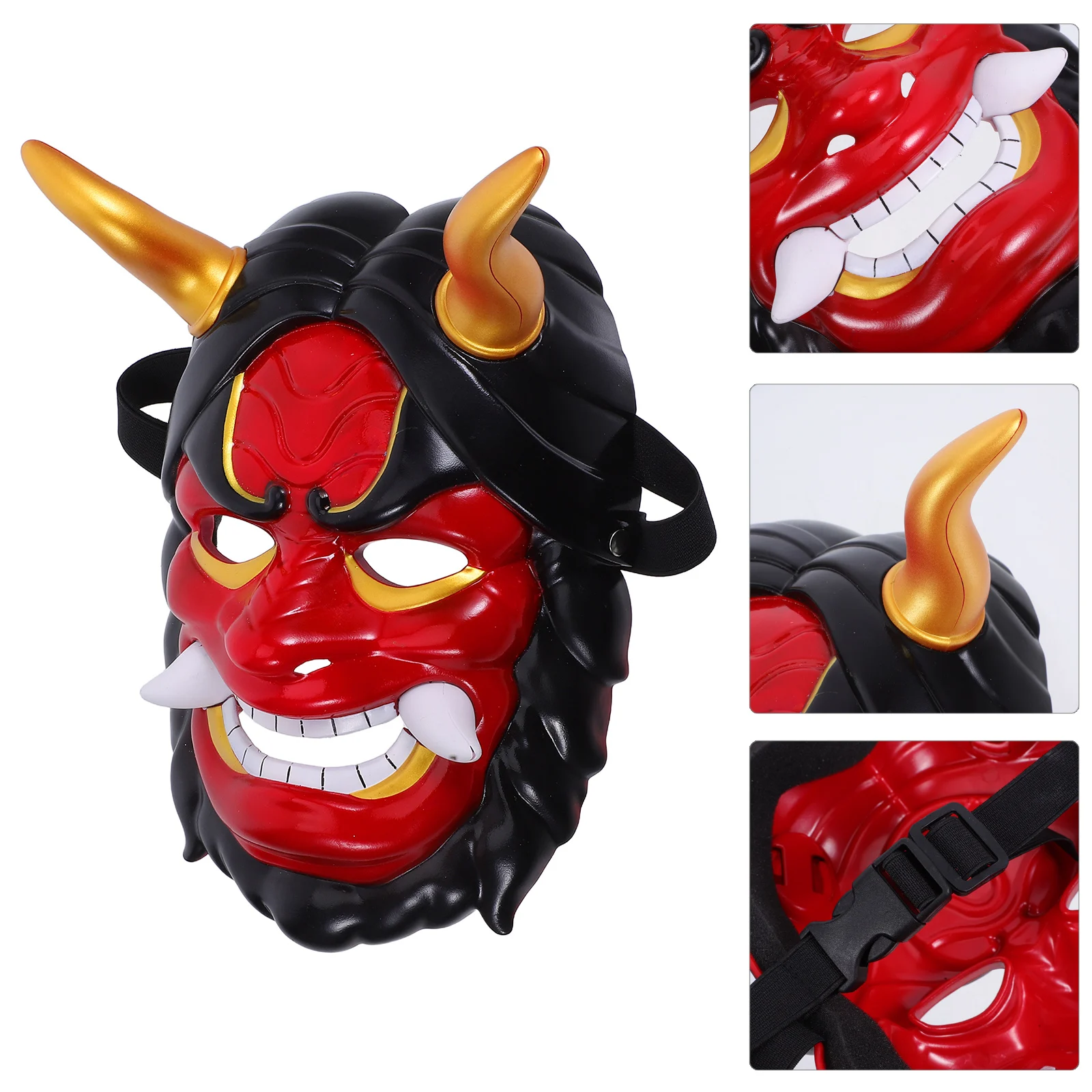 

Halloween Mask Comedy Demon Costume Masks Men Cosplay Samurai Plastic Face Carnival Party Man