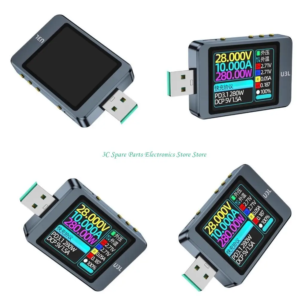 

SZ U3L USB Tester Current Meter PD3.0 2.0 Fast Charging Capacity