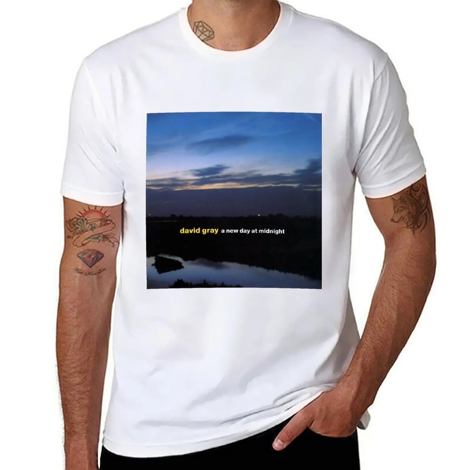 

David Gray a new day at midnight T-Shirt man tshirt men t shirt cotton 100% T-Shirt