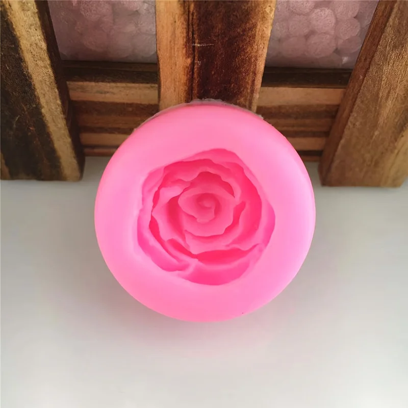 2pcs Rose Flowers Silicone Mold Fondant Mold For Pudding Chocolate Candy Desserts Gummy Handmade Soap Aromatherapy Candle Plaste