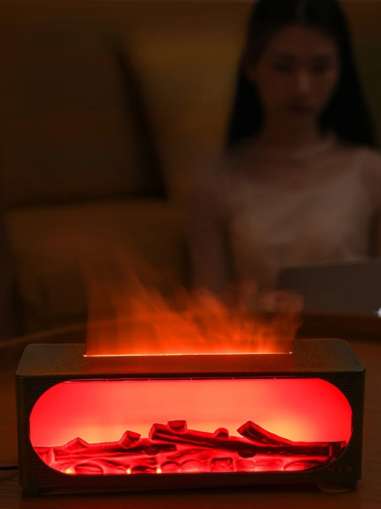 

Vntine's Day Simulation Fireplace Humidifier Bluetooth Speaker Birthday Gift Practical New Year's Gift for Boyfriend Or Gi...