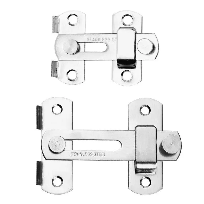 ~Thick Stainless Steel Flat Door Latch With Anti Rust Performance And Free Mounting Screws For Home Doors Cabinets Closets