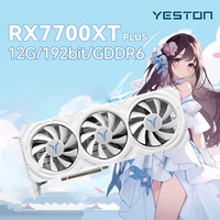 YESTON AMD Radeon RX 7700 XT 12GB GDDR6 RDNA 3 Esports Gaming Graphics Card 7700XT 12G Earth God PLUS Desktop Video Card ビデオカード