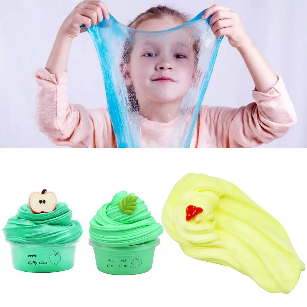 60 ml Butter-Slimes, nicht klebend, mit Charme, weiches Stressabbau-Frucht-Kirsch-Slimes-Spielzeug, Modelliermasse, kreatives Geschenk für Kinder