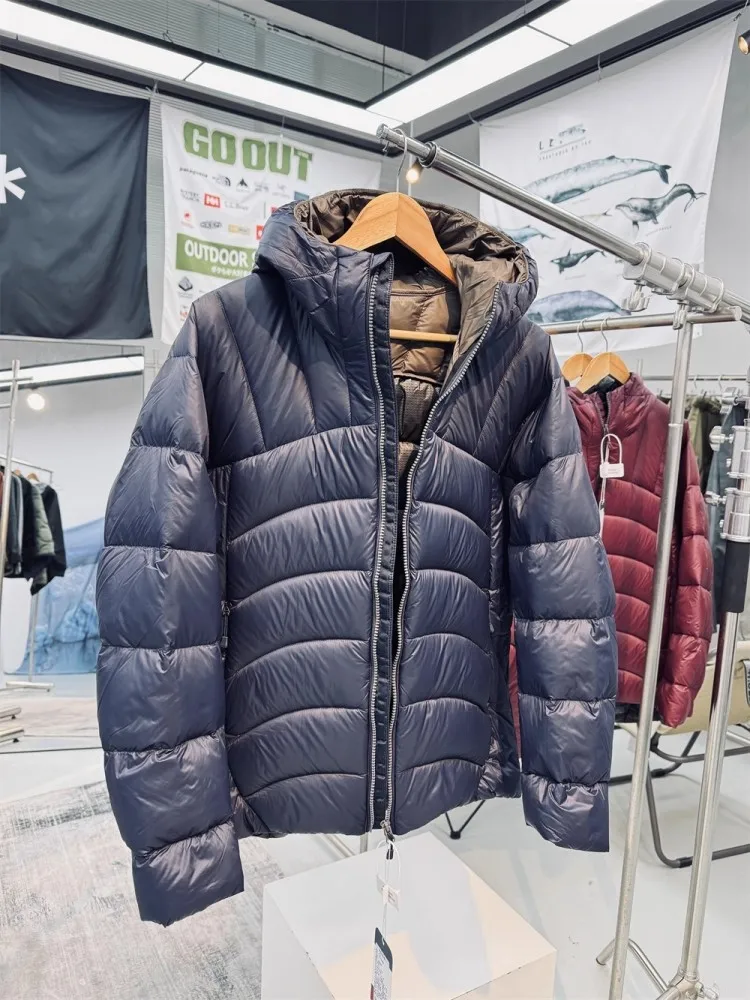 Winter Outdoor Thick Windproof Men Down Coat Zipper Hooded Skiing Puffer Jacket Long Sleeve Overocat Climb Mountains Outerwear