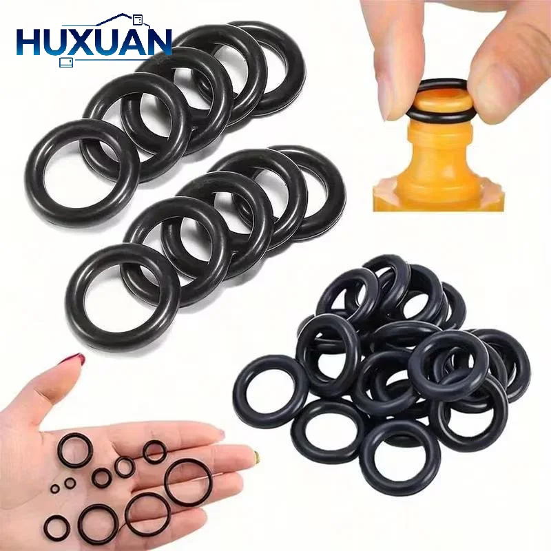 225PCS O-Ring Seal Assortment Kit Oil & Water Resistant Rubber Gaskets for Automotive Machinery Plumbing Maintenance