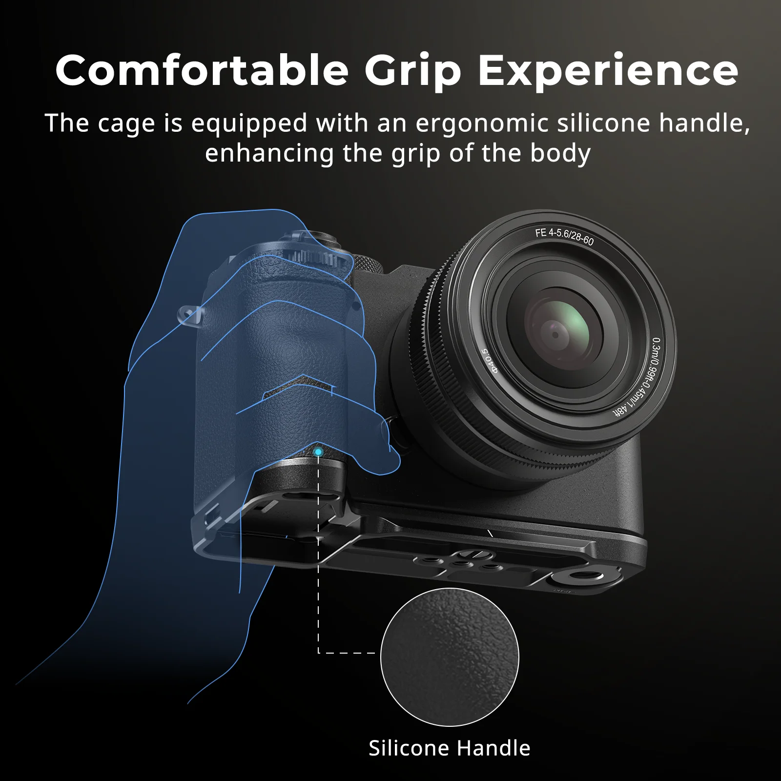 SmallRig A7C II/A7CR L-Shape Mount Plate w Silicone Handle for Sony Alpha 7C II/Alpha 7CR, w Arca-Swiss Quick Release Plate 4797