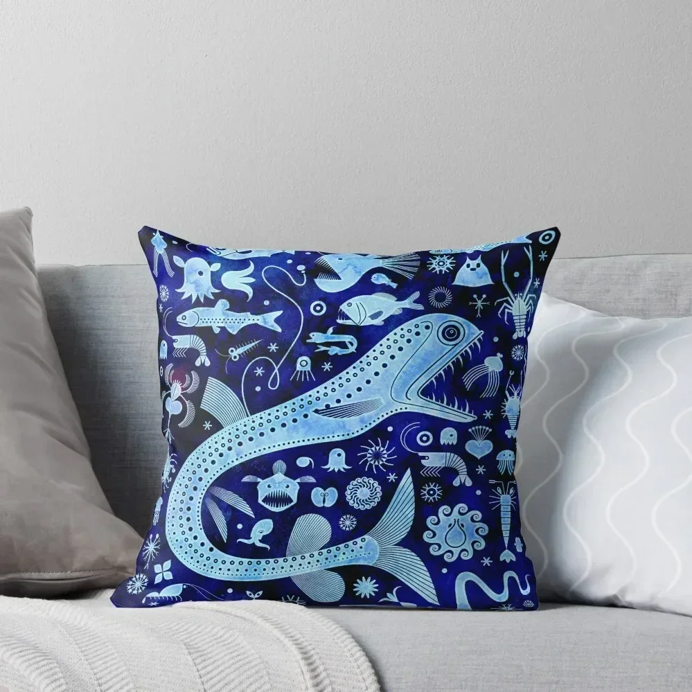 

The Abyssal Zone - Deep Sea Life Throw Pillow christmas pillow case Pillow Covers Decorative Cushion Cover Set