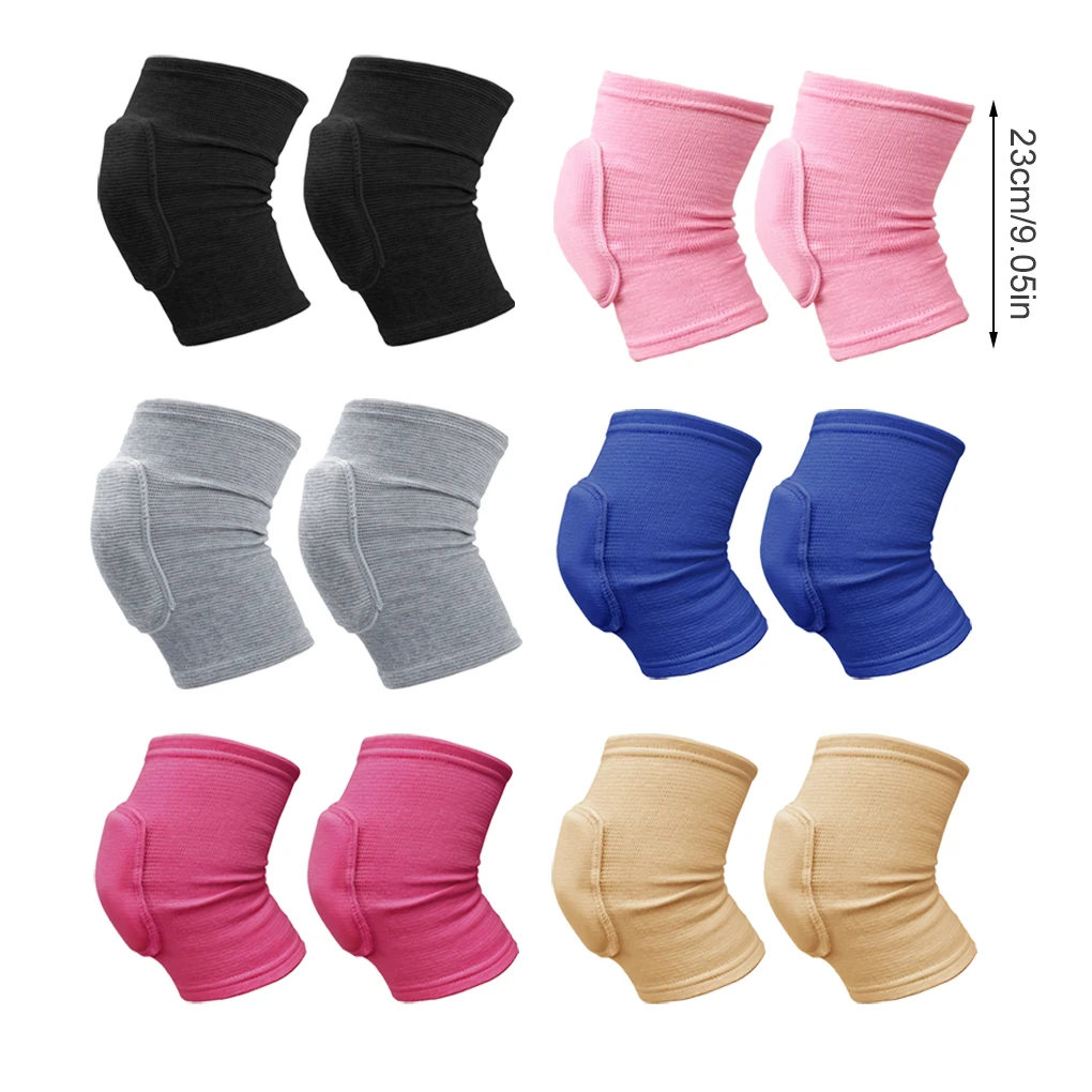 1 Pair Sports Knee Pad Gym Exercise Compression Protective Basketball Kneepad Sleeve Soft Unisex Brace Protector  Pink