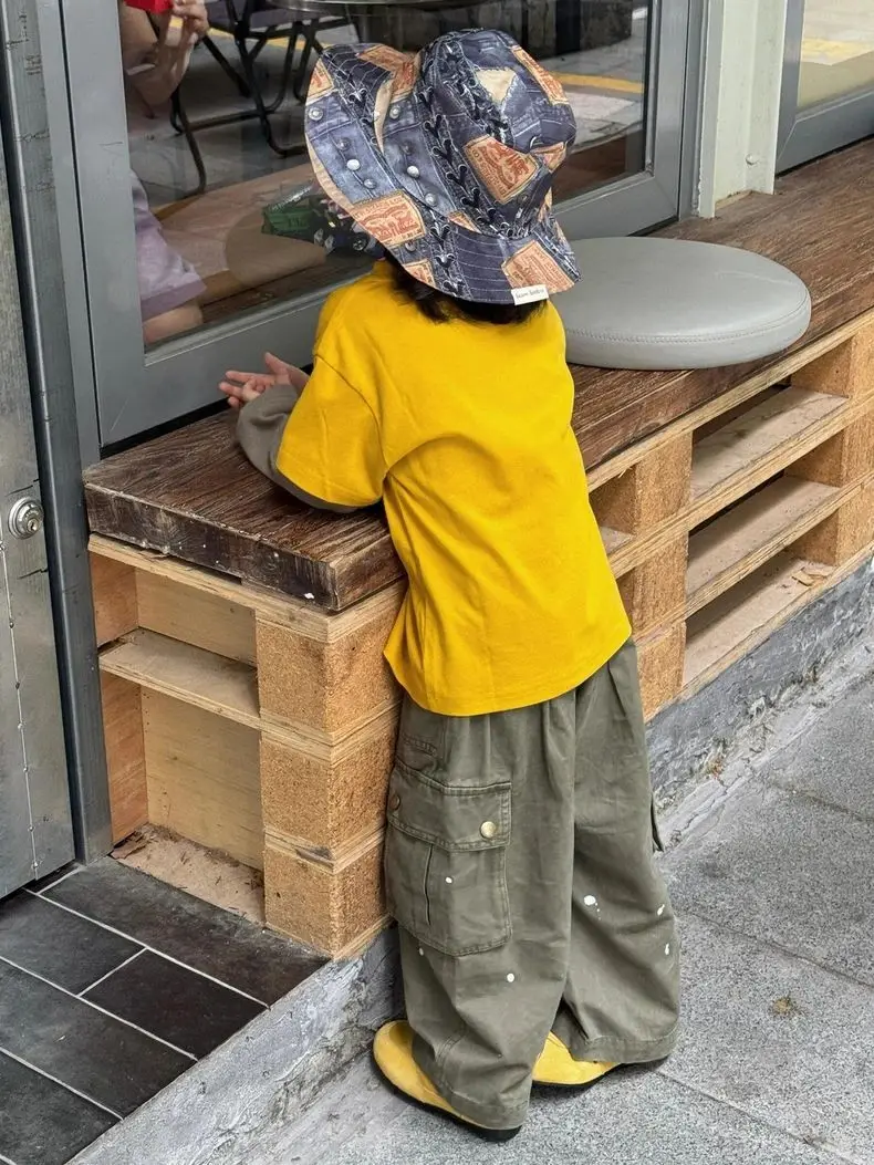 Summer Baby Boys Children Suits Kids Fashion casual Letter TShirt+Pocket Pants 2Pcs Sets Handsome Hip hop Mountaineering suit