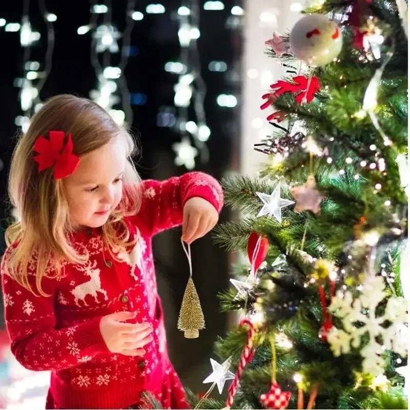 شجرة كريسماس صناعية مصغرة ، شجرة صقيع ثلجية صغيرة ، شجرة صنوبر ، زخرفة حفلات تصنعها بنفسك ، زخرفة حرفية ، من من من من من