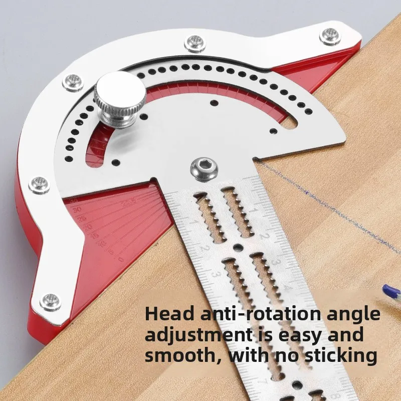 

High-Precision Thickened Woodworking Edge Ruler - Multifunctional Stainless Steel Angle Scribing Tool for Carpentry