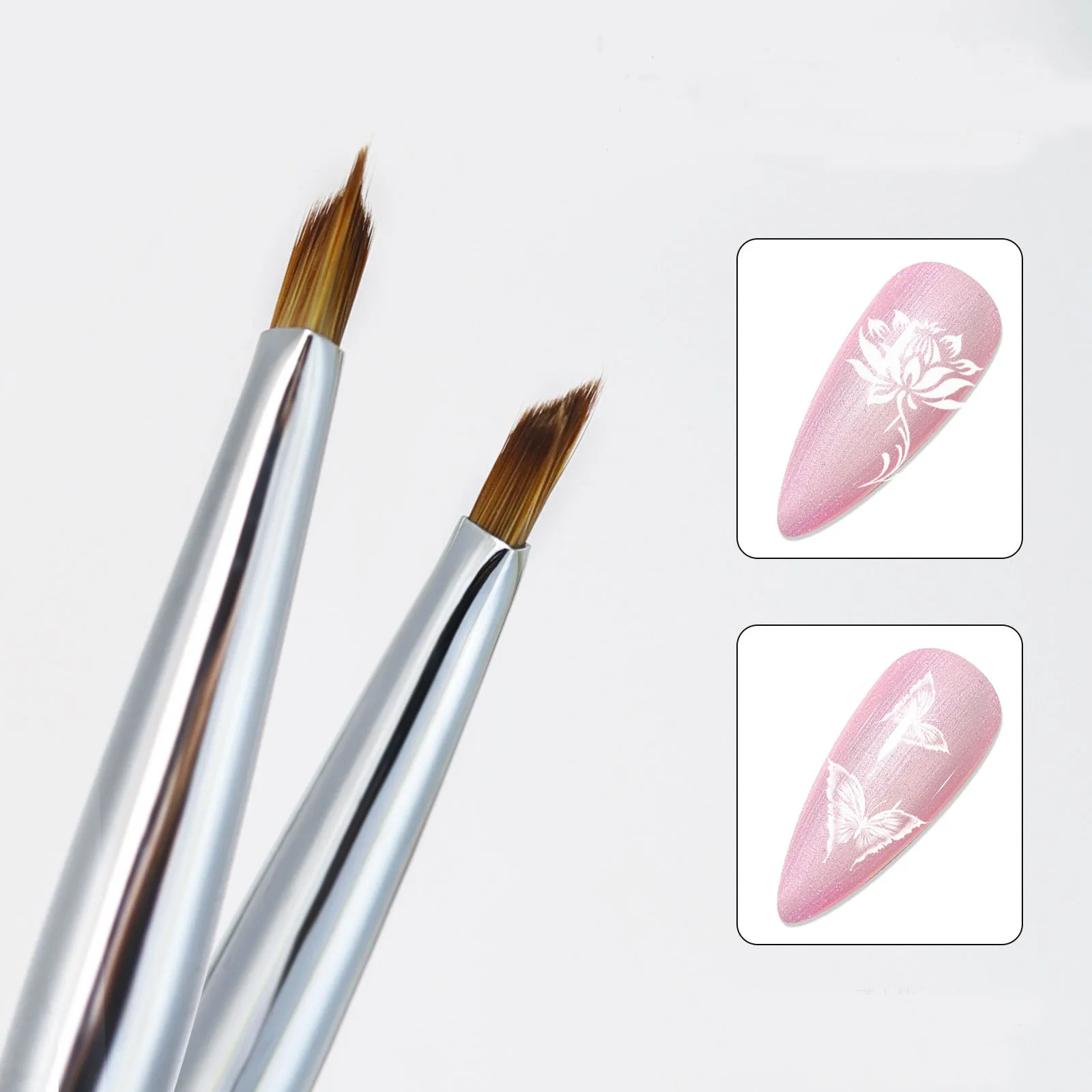 Acrylic Nail Art Painting Pens For Nail Design Soft Slender Brush Gradient Gel Drawing DIY Embossing Pen Manicure Tools