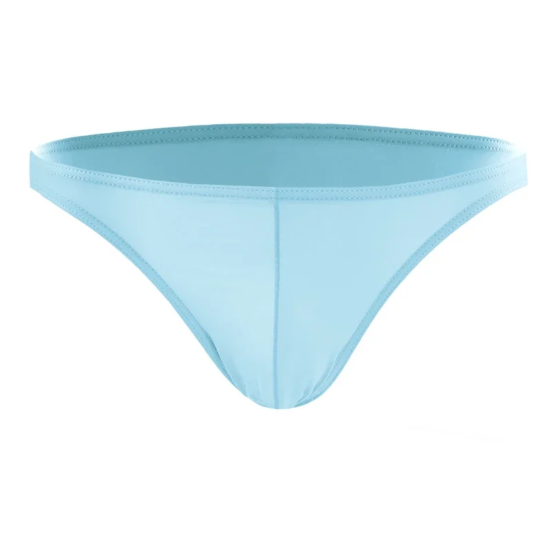 ملابس داخلية صيفية ضيقة للرجال رياضية قابلة للتنفس من الحرير الجليدي رفيعة ومثيرة منخفضة الخصر سراويل ضيقة بدون خياطة #3