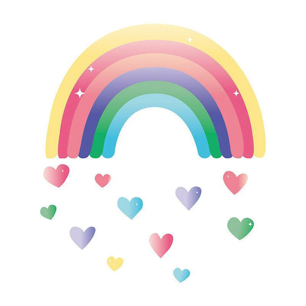 PVC Love Rainbow Wall Stickers 40 Cm * 30.9 Cm 2022 High Quality Hot Sale Practical Decorate Removable Stickers