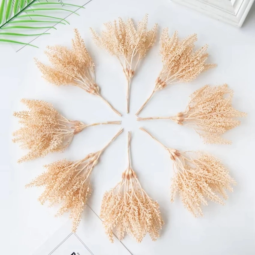 Künstliche Pflanzen, goldenes gefälschtes Weizenohr, Weihnachtsbaum-Material, Zuhause, Zimmer, Outdoor, Hochzeit, Bogen, Zubehör, Dekoration, Fotografie