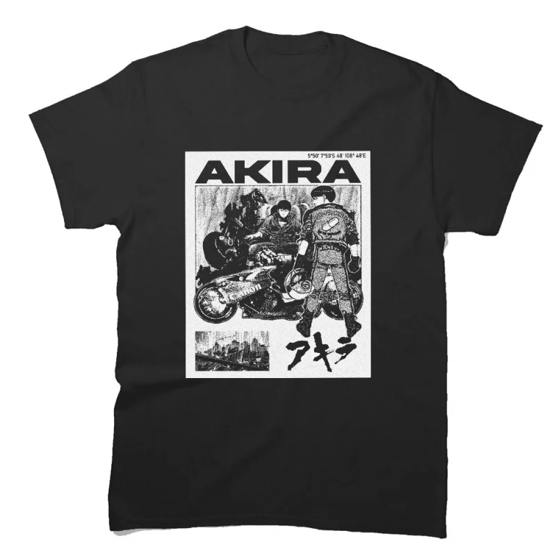 

0225 Vintage Akira Anime Gift T Shirt Cyberpunk Manga Neo-Tokyo City explosion Graphic clothes cyber mecha All size tops S-6XL