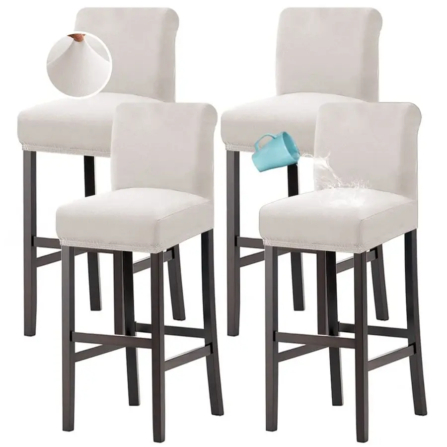 

Водонепроницаемый чехол для барного стула (100% водонепроницаемый), эластичный чехол для стула-табурета, чехол для стула для паба, съемный, мягкий, толстый, из флисовой ткани, для столовой