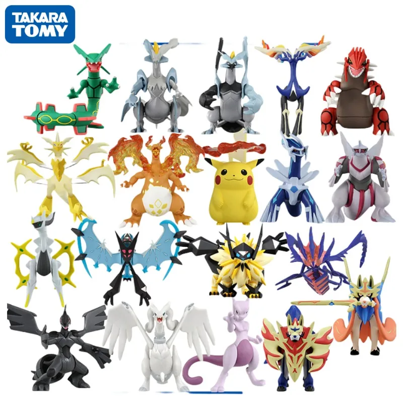 

TAKARA TOMY Pokemon Pikachu Figure Ornament Split Sky Seat Sword and Shield Charizard Mewtwo Kyogre Model Doll Ornament Toy Gift