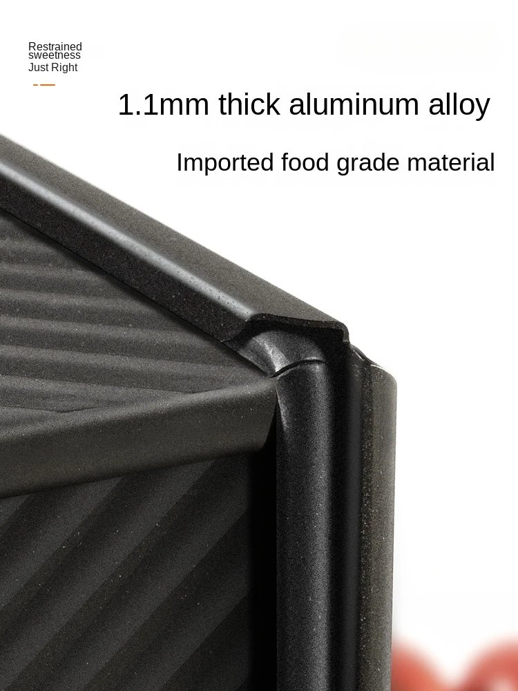 Zackoo Bread Baking Mould Toast Box 450g with Lid Non Stick Small Bread Toast Mold Ripple Baking Loaf Pan Home and Kitchen