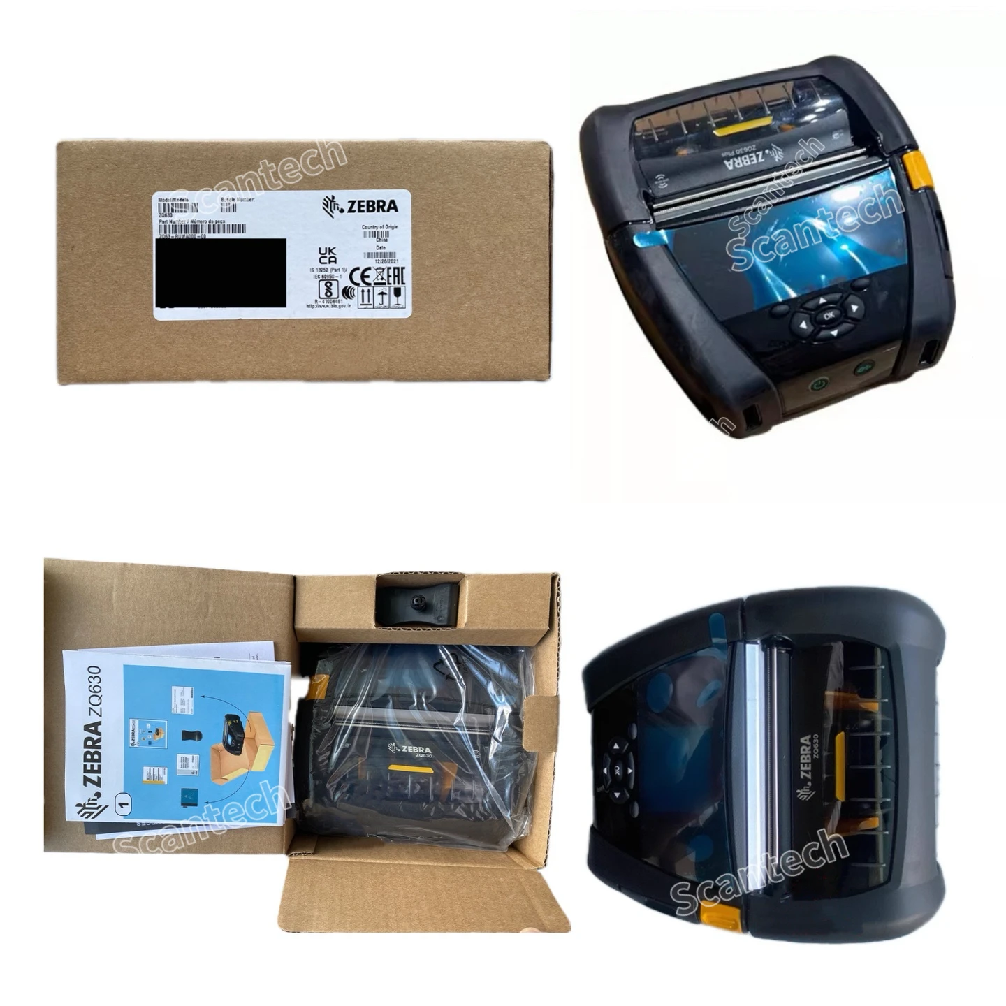 Rugged Portable Zebra ZQ630 Premium Mobile Receipt Printer 4 Inch Wireless RFID Direct Thermal Barcode Label Sticker Printer