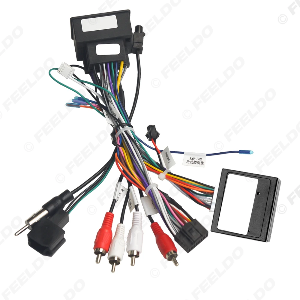 FEELDO Car Android Media Player 16Pin Power Cable Wire Harness Canbus Box For Chevrolet Trax/Cruze/Aveo/Sonic/For Buick Regal
