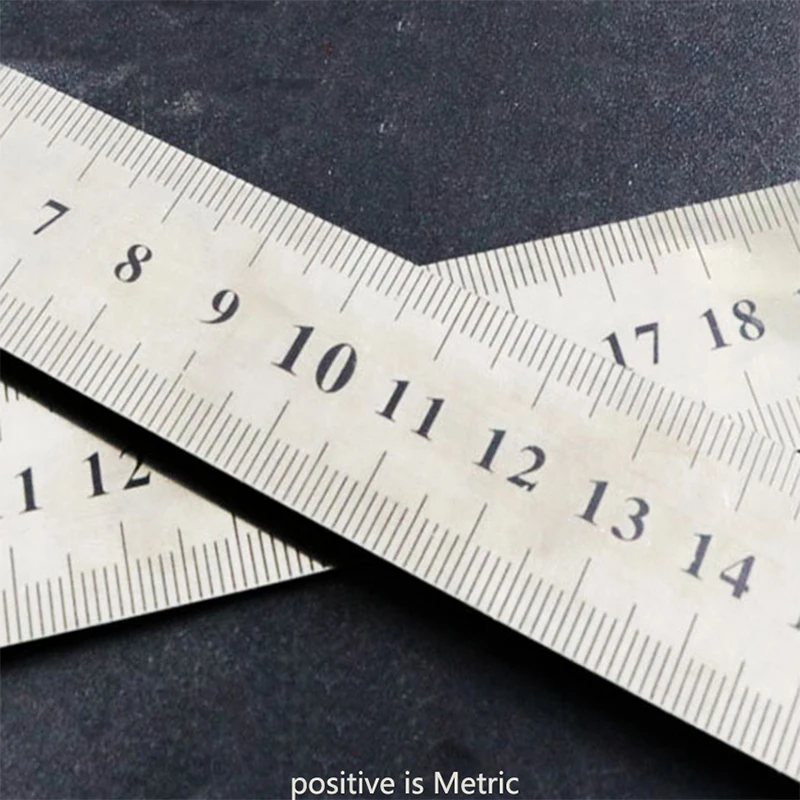 15/20/30/50cm Metric Stainless Steel Double Sided Ruler Straight Scale Precision Measuring Hand Tool Stationery Drafting Accesso