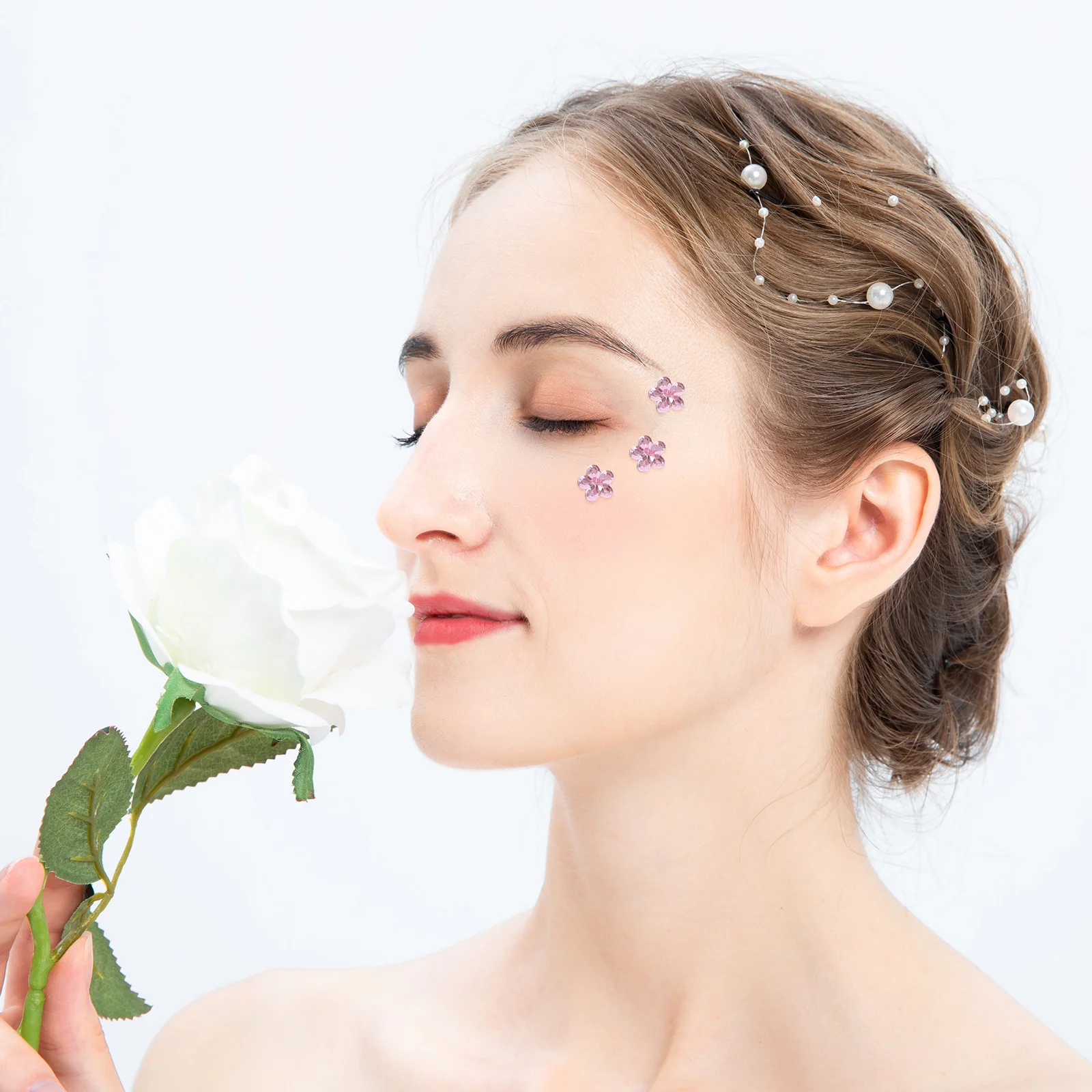 5 أوراق من أحجار الراين الكريستالية المسطحة الظهر لمكياج الوجه، ملابس فنية للأظافر، أحجار كريمة للعين، عصا على مجوهرات الوجه، مرحلة كرنفال الحفلات #3