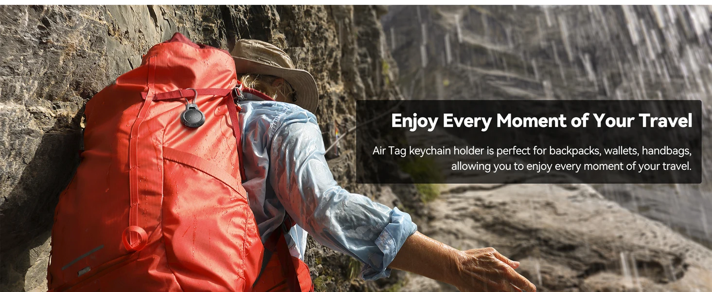 GITFOS Airtag-Halter für Apple Airtag-Hülle mit Drahtkabel, wasserdichte Airtags-Schlüsselanhänger-Schutzhülle für Gepäck, Rucksack – Detail 8
